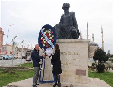 Edirne Mimarlar Odası, Mimar Sinan Anıtı'na Çelenk Sundu