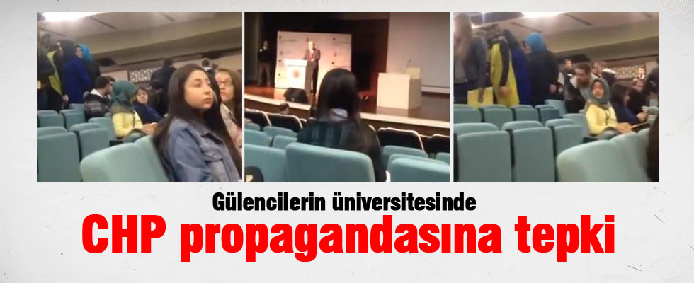 Gülencilerin üniversitesinde CHP propagandasına tepki