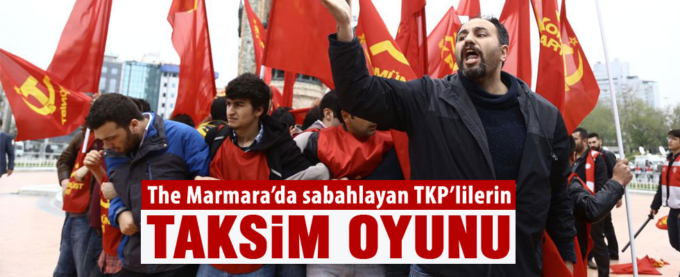 Taksim Meydanı'na çıkan TKP'li gruba polis müdahale etti