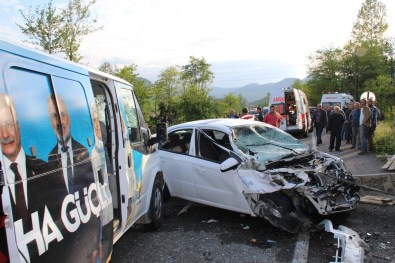 Giresun'da Zincirleme Tafik Kazası Açıklaması 7 Yaralı