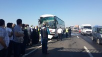 İŞÇİ SERVİSİ - Tekirdağ'da Zincirleme Trafik Kazası