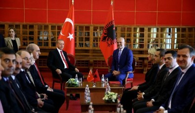 Erdoğan, Arnavutluk Başbakanı Rama İle Bir Araya Geldi