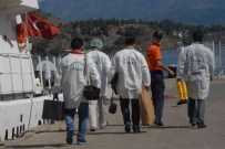 MAVİ MARMARA - Libya Açıklarında Vurulan Gemi İlk Kez Yakından Görüntülendi