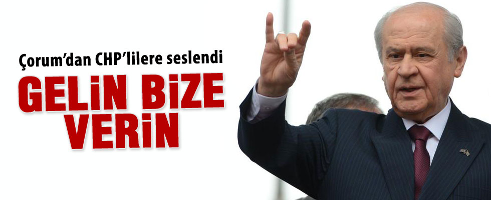 MHP lideri Bahçeli Çorum'da