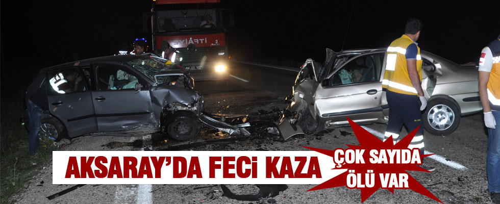 Aksaray'da üç otomobil çarpıştı: 6 Ölü