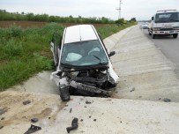 Tekirdağ'da Trafik Kazası Açıklaması 1 Yaralı