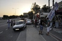 Önce Motosiklete Ardından Otomobile Çarptı