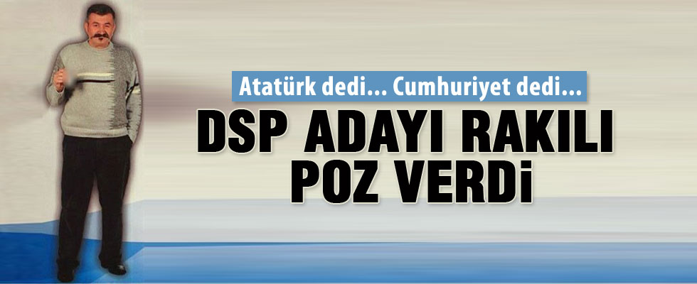 Rakı kadehli seçim afişi