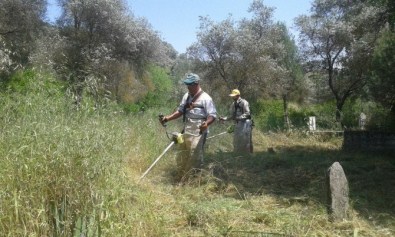 Köşk'te Mezarlıklar Bakıma Alındı
