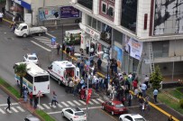 Zonguldak'ta Seçim Bürosuna Afiş Asarken Düşen İşçi Yaralandı