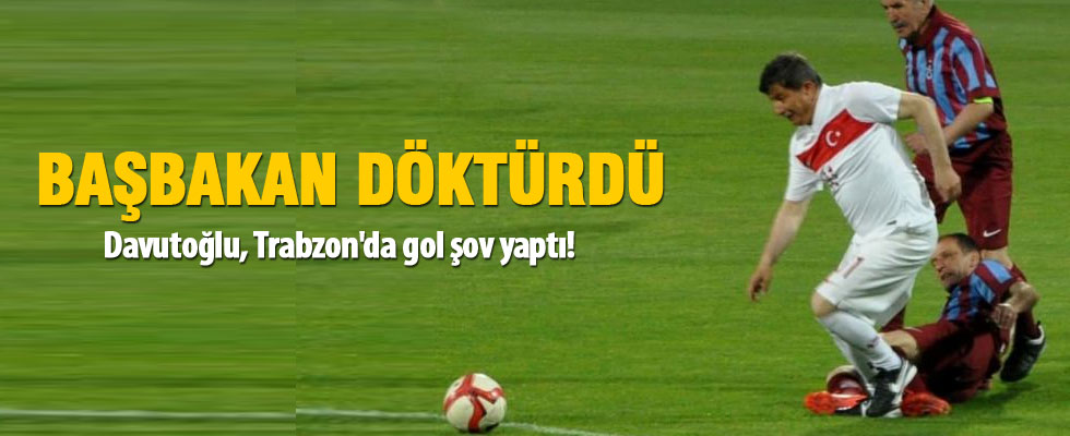 Davutoğlu, Trabzon'da maça çıktı!