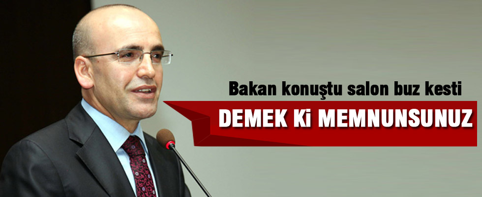 Mehmet Şimşek konuştu, salon buz kesti
