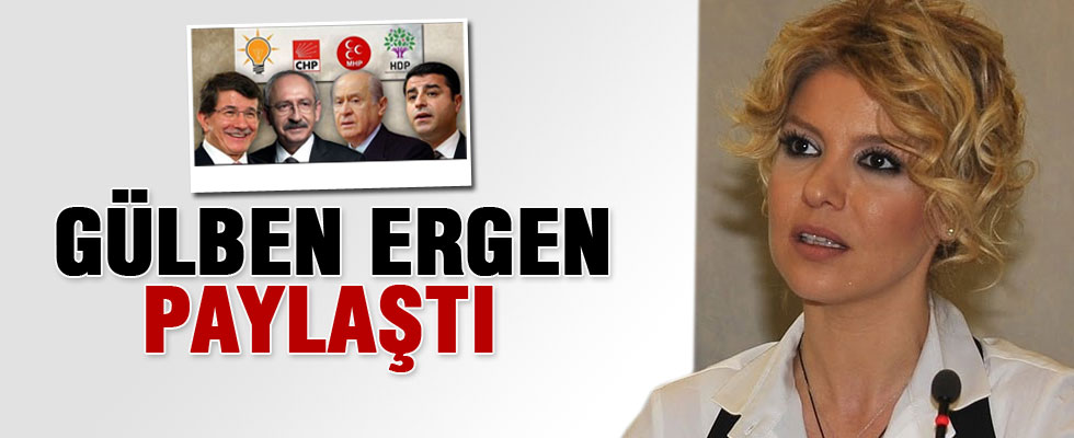 Gülben Ergen'den seçim mesajı