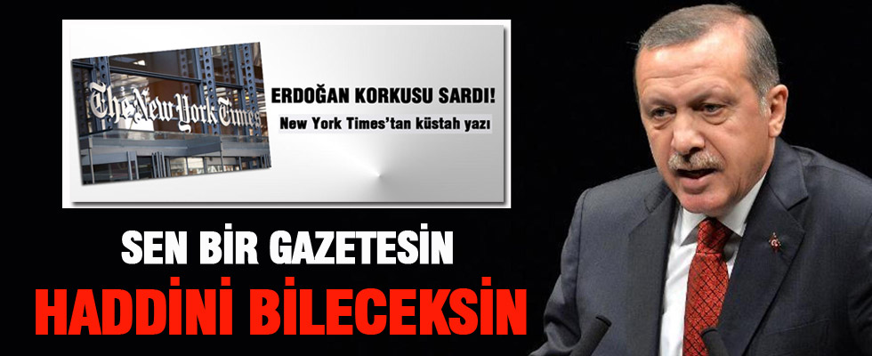Erdoğan'dan, New York Times'a sert tepki