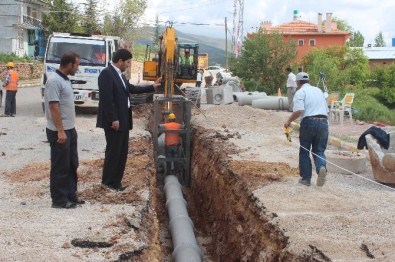 Derbent'te Alt Yapı Çalışmaları Sürüyor