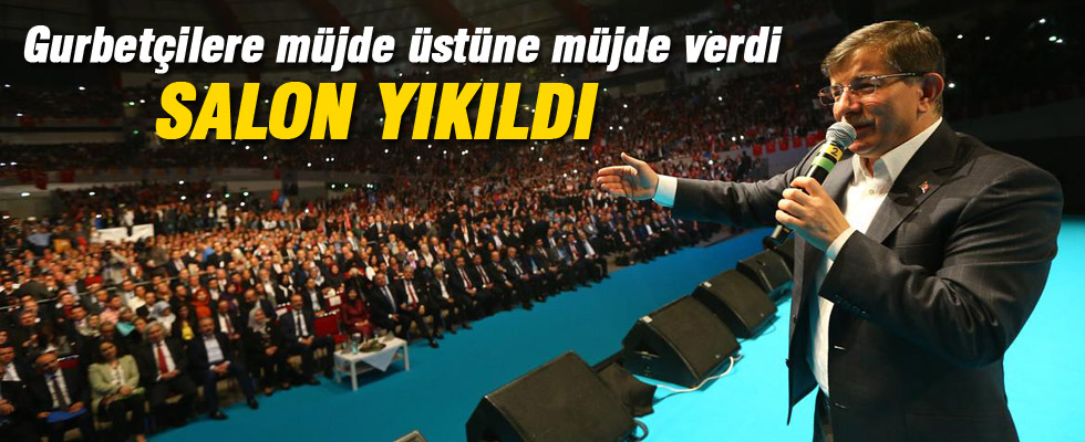 Davutoğlu Dortmund mitinginde konuştu