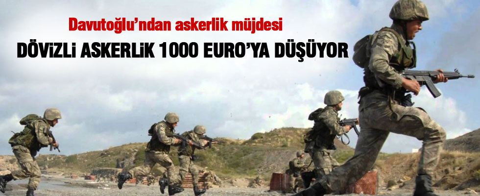Başbakan Davutoğlu'ndan dövizli askerlik müjdesi
