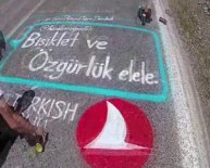 THY Destek Mesajlarını Yollara Kazıdı