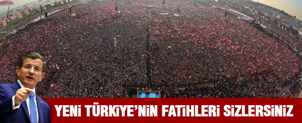 Başbakan Davutoğlu Büyük Fetih Şöleni'nde konuştu