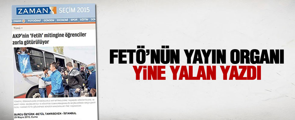 Zaman'ın yalan haberi pes dedirtti