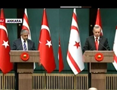 Cumhurbaşkanı Erdoğan ve Akıncı ortak basın toplantısı düzenledi