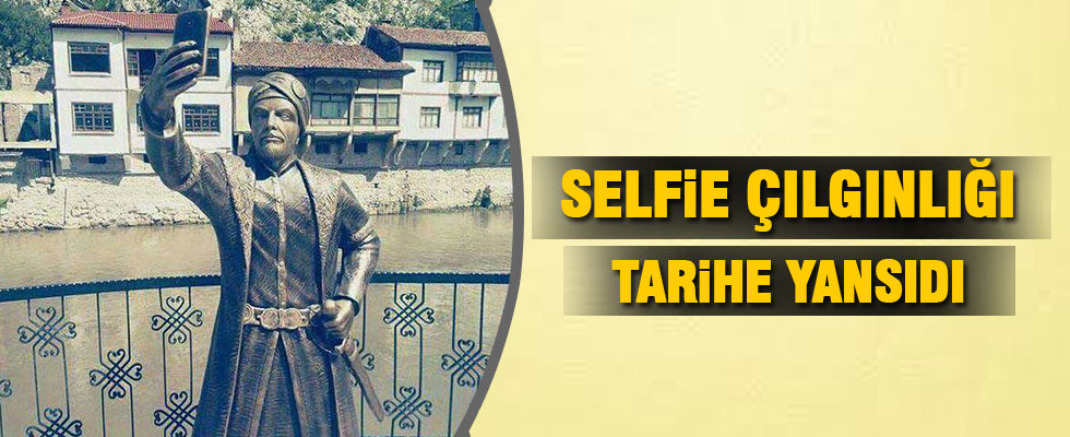 Amasya'da selfie çeken şehzade heykeli dikildi