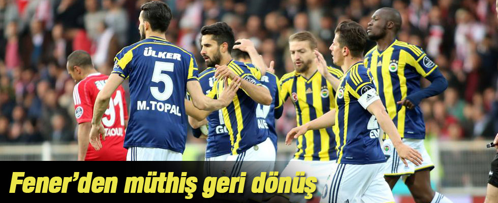Sivasspor: 2 Fenerbahçe: 3 maç sonucu