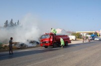 ATAYURT - Saman Yığını Yandı