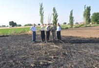 Hasadına Hazırlandıkları Buğdaylar Yangında Kül Oldu