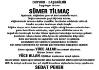 SÜMER TİLMAÇ - Sedat Peker'den Sümer Tilmaç'ın Vefatına Gazete İlanıyla Açıklama