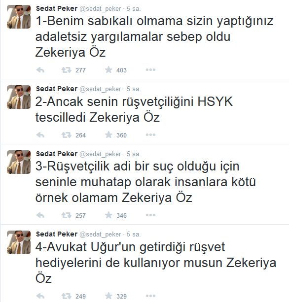 Sedat Peker Zekeriya Öz'ü bombaladı!