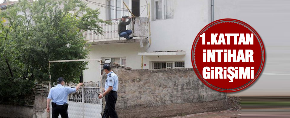Birinci kat balkondan intihara kalkıştı