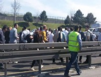 METROBÜS YOLU - Metrobüs yolunda feci kaza!