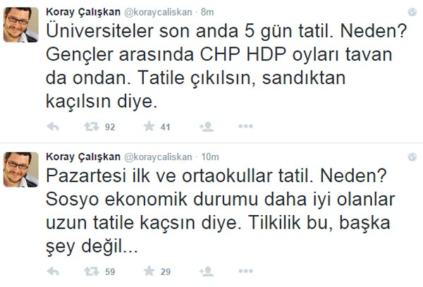 Koray Çalışkan'ın o tweetleri alay konusu oldu
