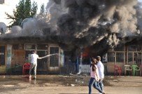 Cizre'de İş Yerinde Korkutan Yangın