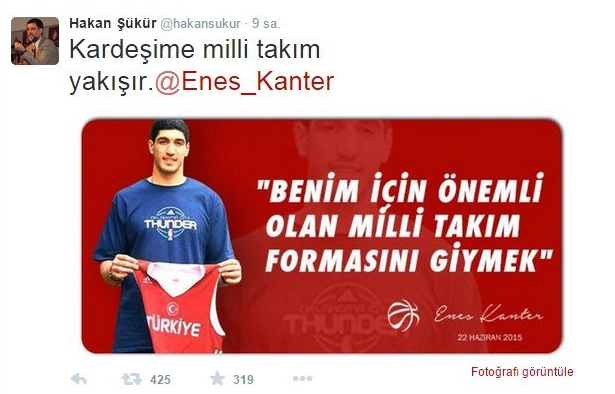 Şükür'ün desteklediği Enes Kanter'in üstü çizildi