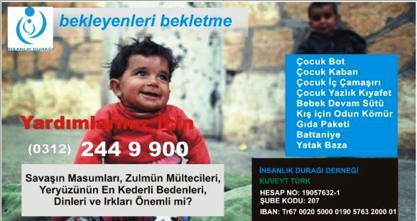 İnsanlık Durağı Derneği, Filistin halkı için harekete geçti