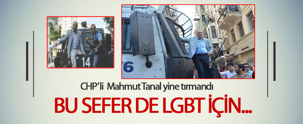 Milletvekili Mahmut Tanal TOMA'nın Üzerine Çıktı