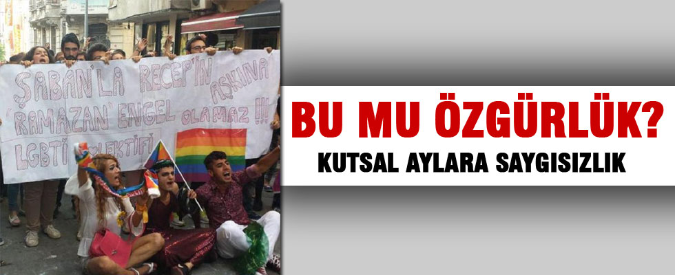 LGBT yürüyüşünde 3 aylara saygısızlık