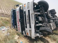 Nusaybin'de Tır Devrildi Açıklaması 1 Yaralı