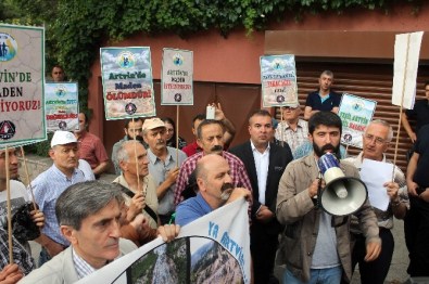 Artvin'deki Altın Arama Girişimleri Başkentte Protesto Edildi