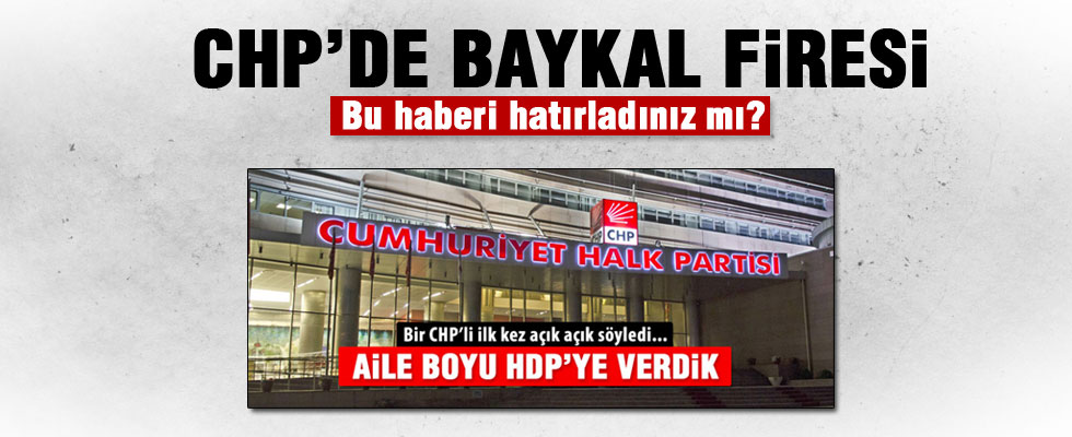 CHP'de Baykal firesi