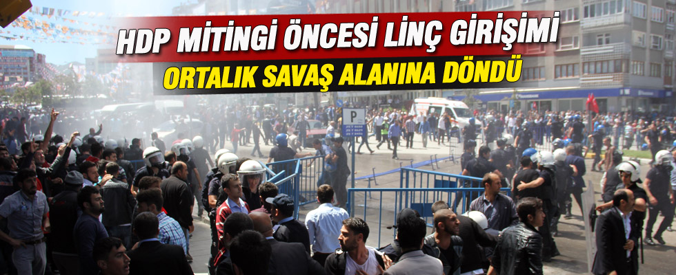 Demirtaş'ın Miting Öncesi Linç Girişimi
