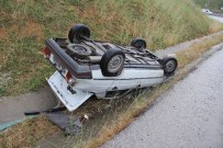 Otomobil Su Kanalına Devrildi Açıklaması 1 Yaralı