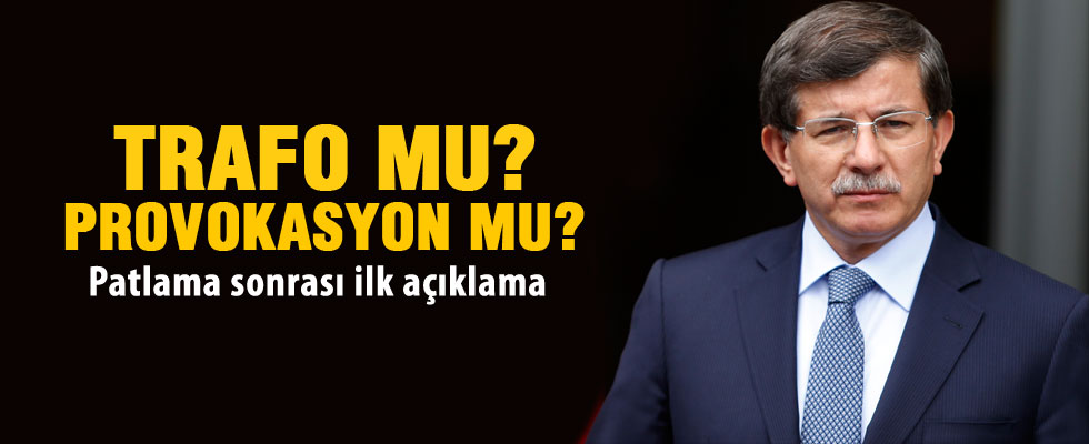 Başbakan Davutoğlu'ndan patlama açıklaması