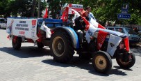 ALI AKGÜN - Traktörlerle Seçim Konvoyu