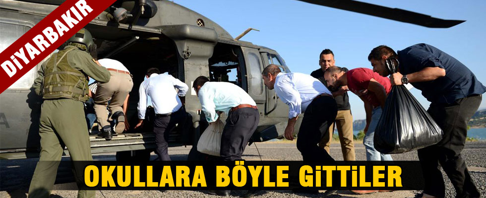 Oy pusulaları askeri helikopterle taşındı