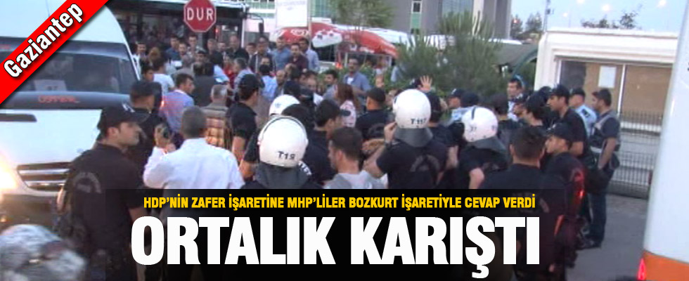 Gaziantep'te HDP İle MHP'liler Arasında Gerginlik Yaşandı