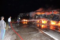 Ağrı'da teröristler yol kesip araç yaktı