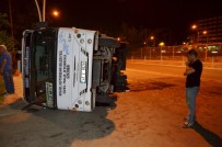 Kocaeli'de Halk Otobüsü Devrildi Açıklaması 1 Yaralı